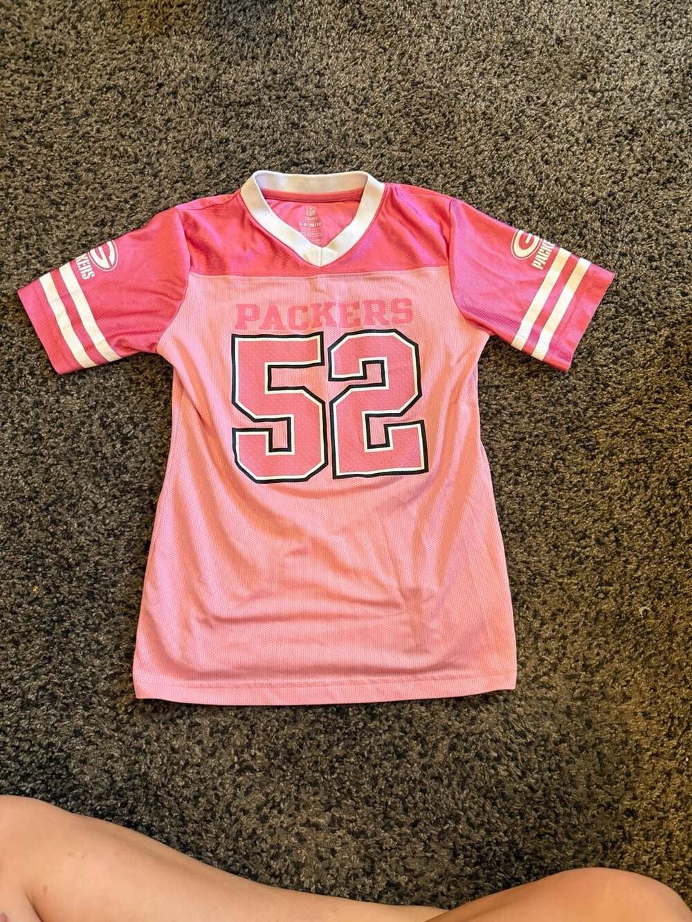 Nfl Team Apparel Packers Mathews 52 Size 10/12 Pink